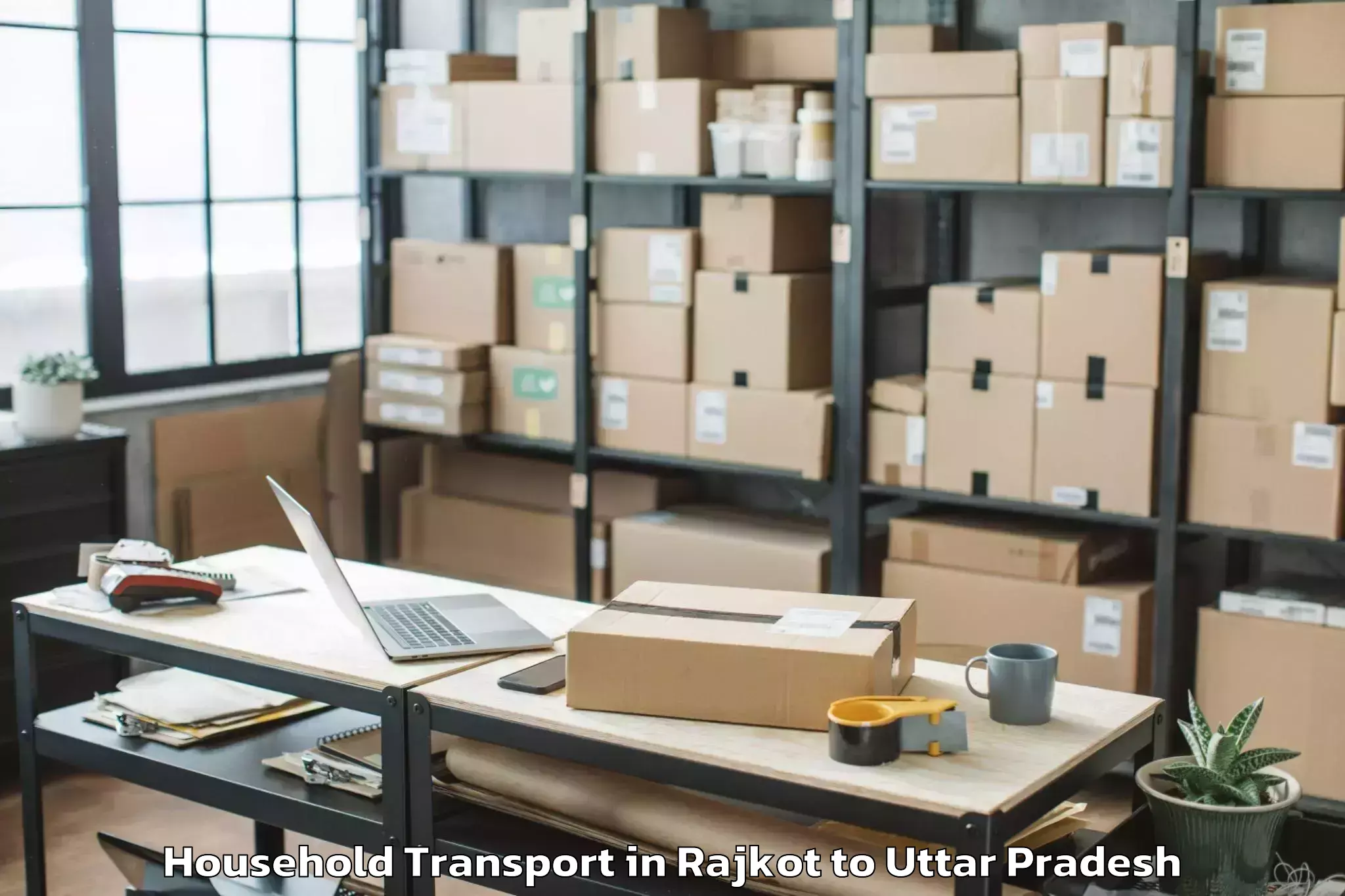 Rajkot to Uttar Pradesh Household Transport Booking